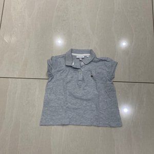 Lacoste Girl Toddler Grey Short Sleeve Polo Shirt Size 4